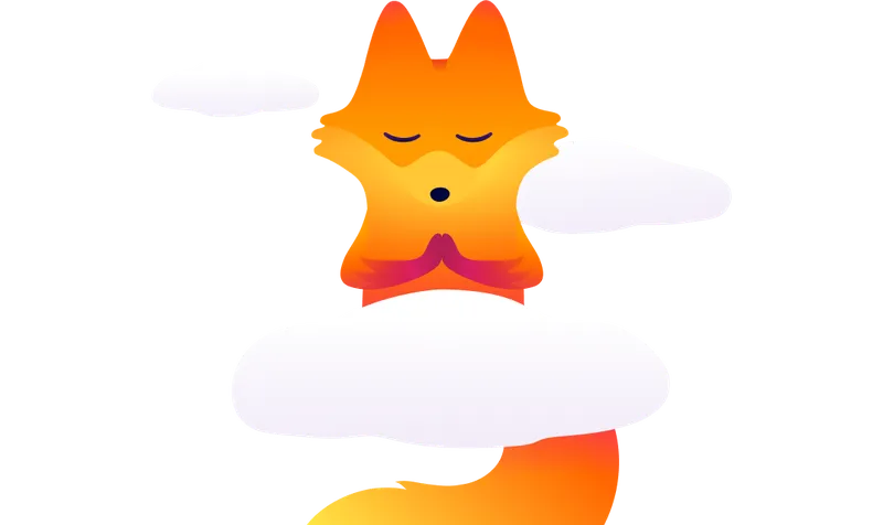 Firefox 吉祥物 Kit 冥想插画